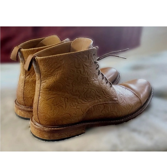 Taft Paris Boot In Honey Floral MENS US 12/ EU 45 - Picture 3 of 4